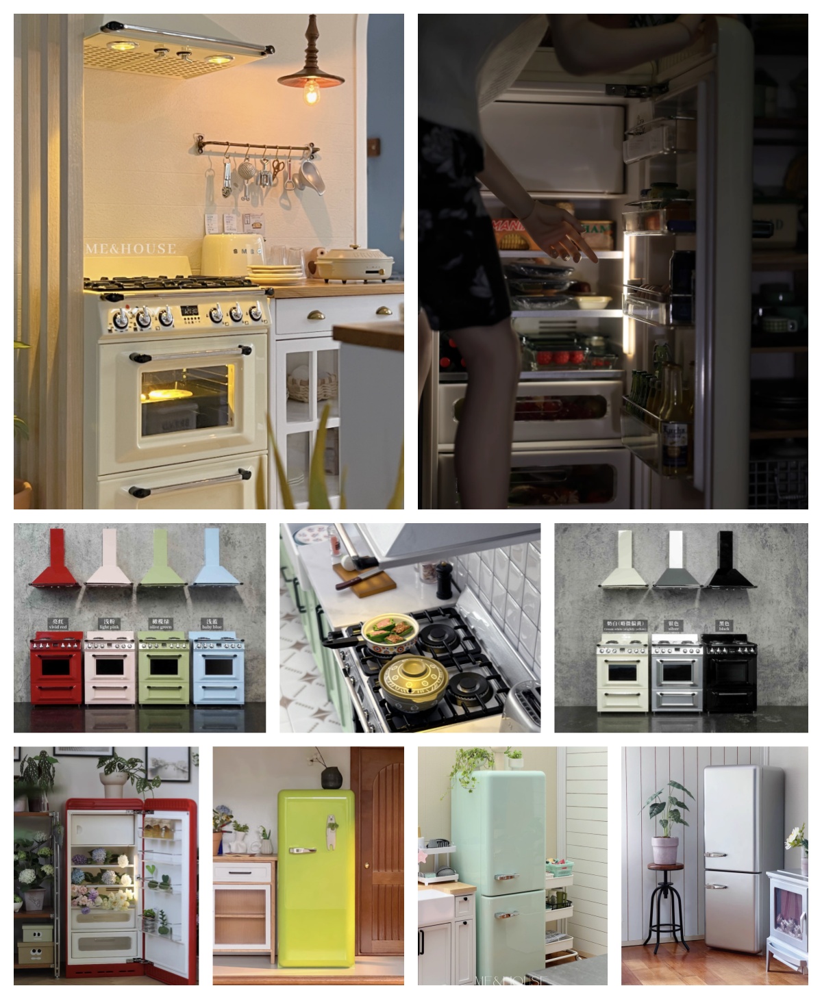 Kitchen Q - 1/6 nowoczesne miniaturowe meble kuchenne Blythe/BJD
