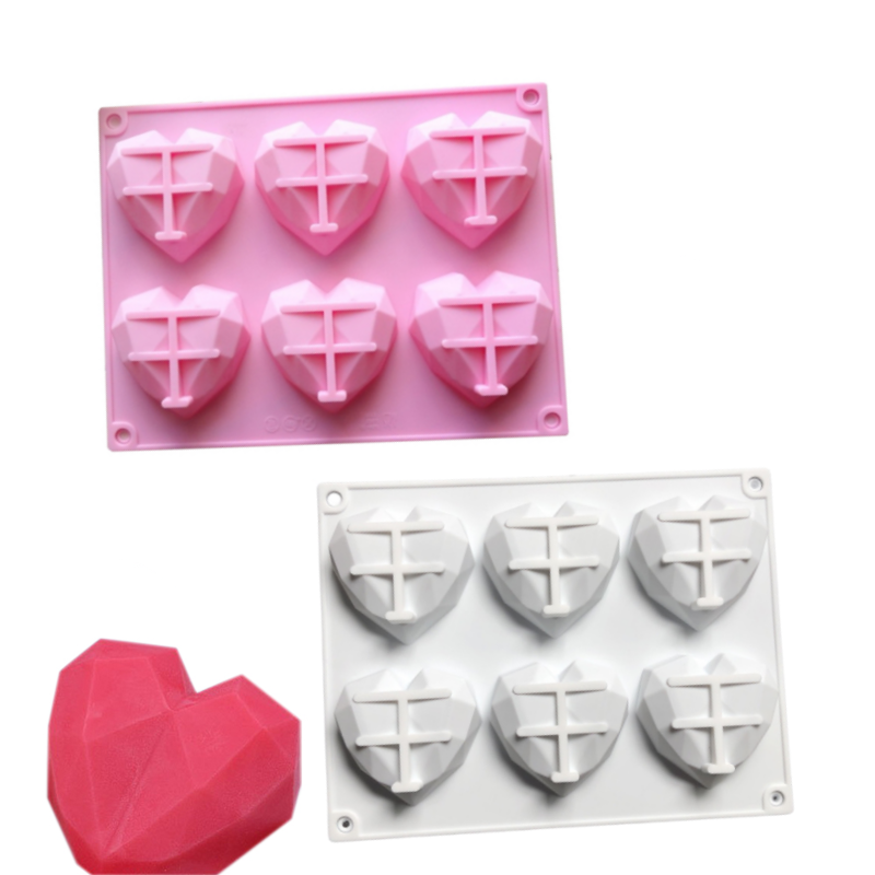 Kitchen Baking Decor - 3D 6 wnęka diamentowy motyw miłości
