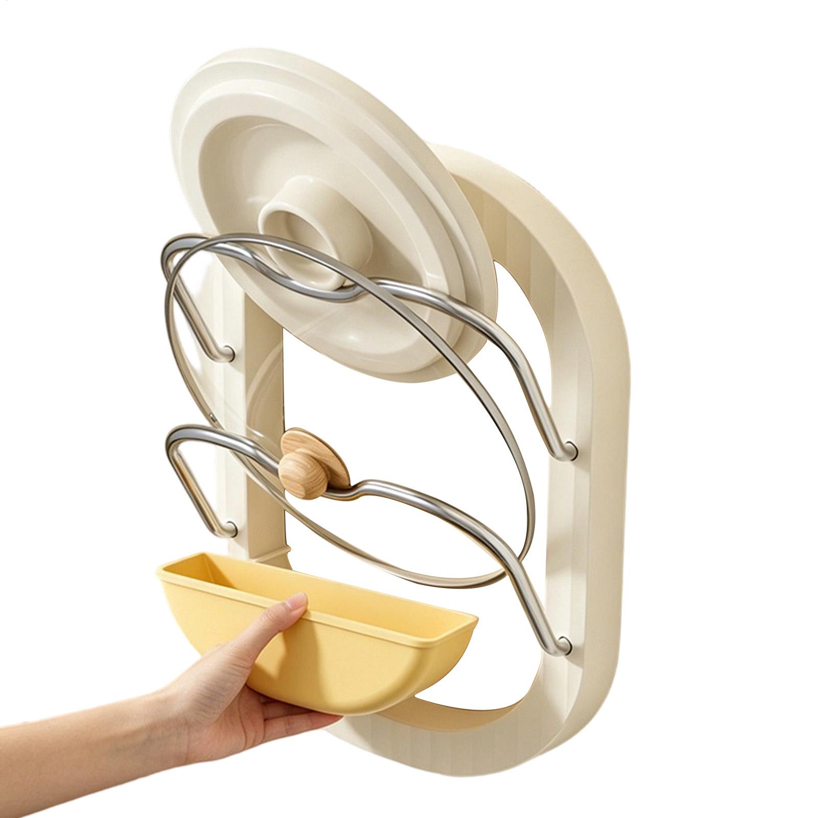 Kitchen Cabinet Baking Organizer - Półka na pokrywki garnków, 2-poziomowa, montowana