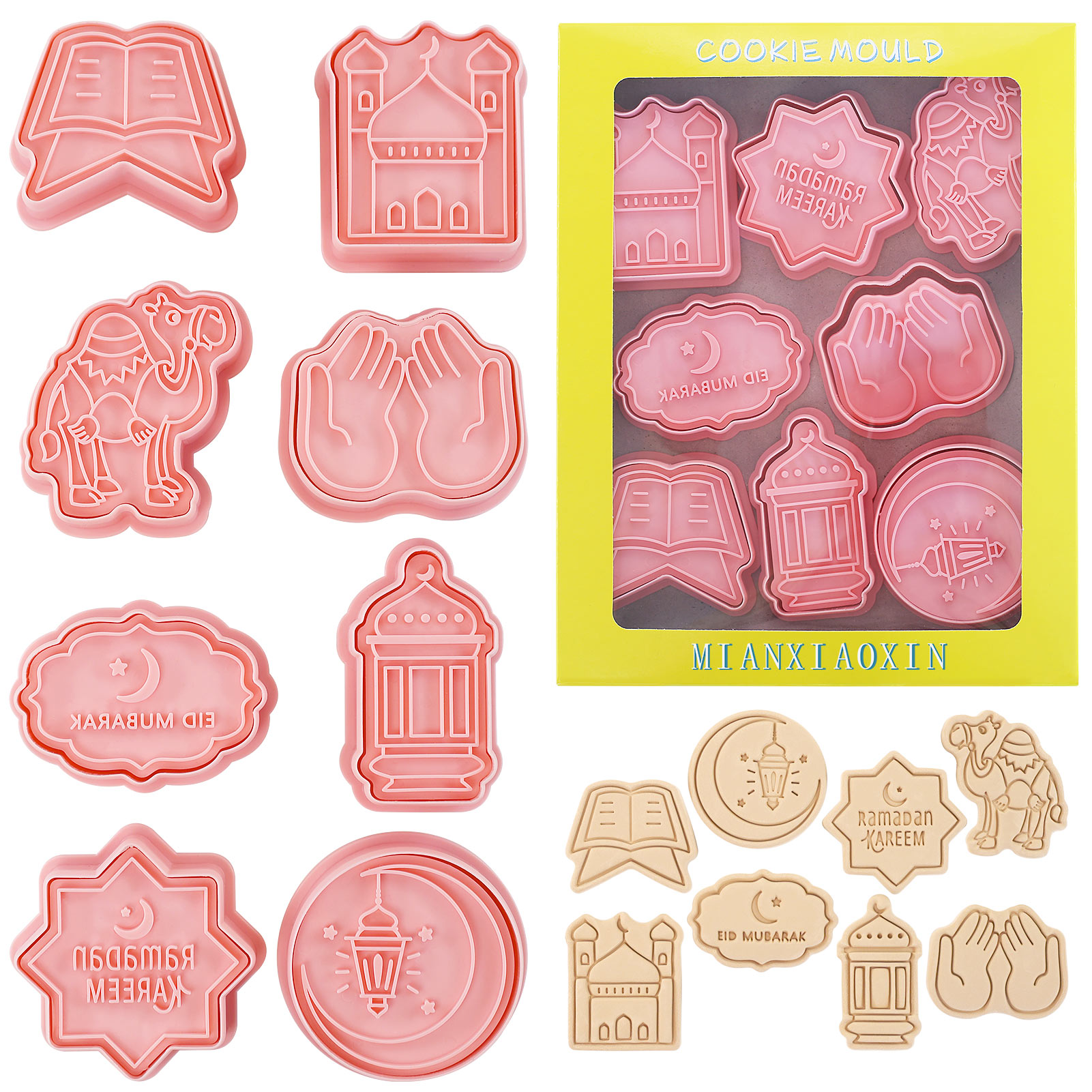 Cookie Cutter Set - 8 szt. Wykrawaczy do ciastek Eid