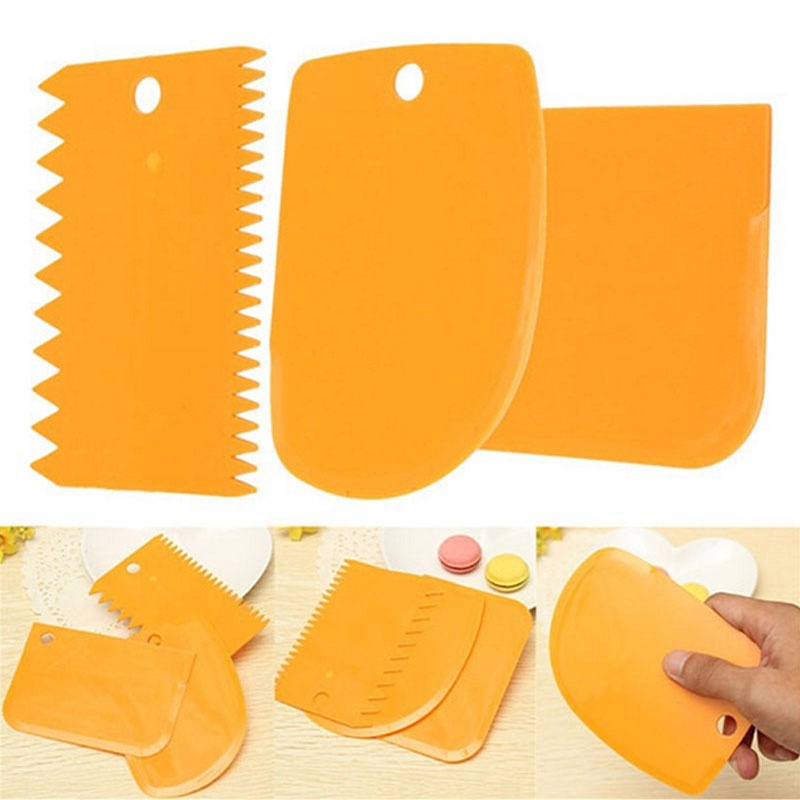 Fondant Smoother Set - 3 szt./zestaw Gładzik do ciast, nóż