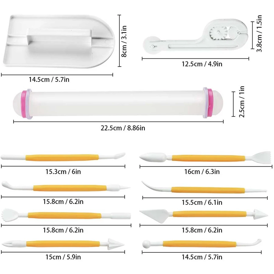 11-częściowy zestaw narzędzi d – Fondant Smoother Set recenzja i cena