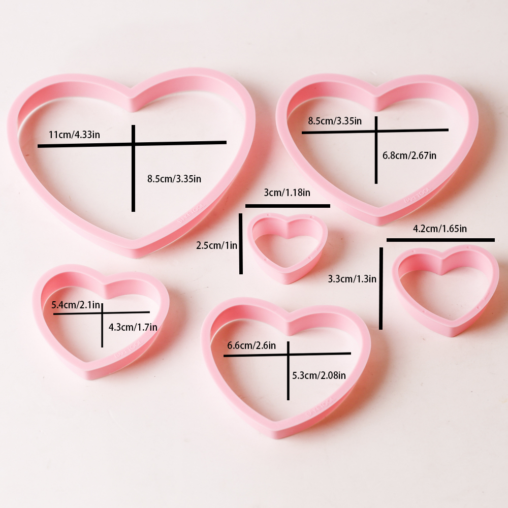 1 zestaw/3 zestawy różowe serc – Cookie Cutter Set recenzja i cena